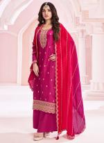 Vichitra Rani Pink Ceremonial Wear Embroidery Work Plazzo Suit